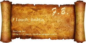 Flasch Beáta névjegykártya