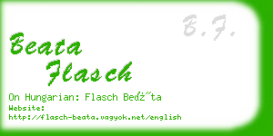 beata flasch business card